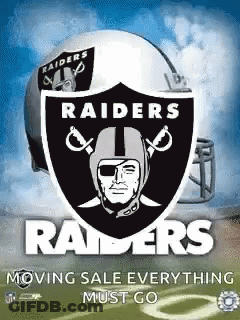 Raiders Football Team Helmet Poster GIF