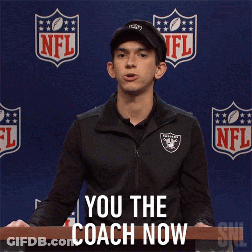 Raiders Jacket Man Saying You The Coach Now GIF