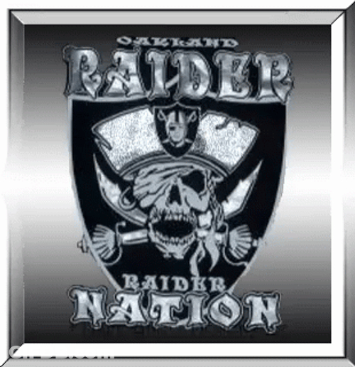 Raiders Nation Pirate Skull Logo GIF