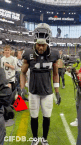 Raiders Player With Swords GIF