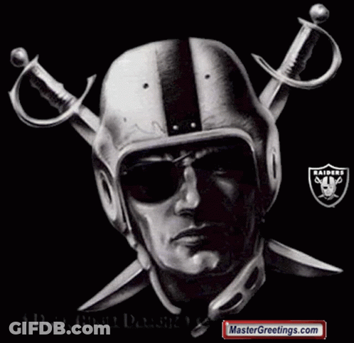 Raiders Player With Swords GIF