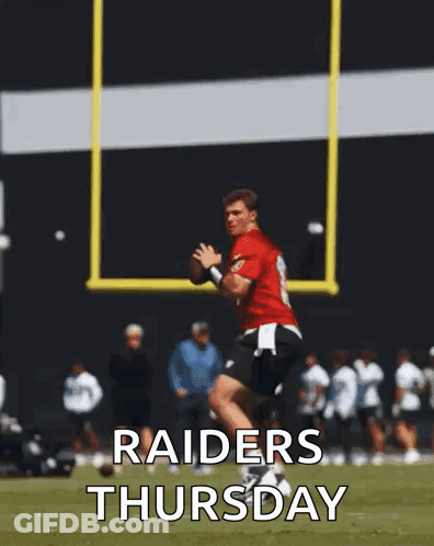 Raiders Thursday Poster With Football GIF