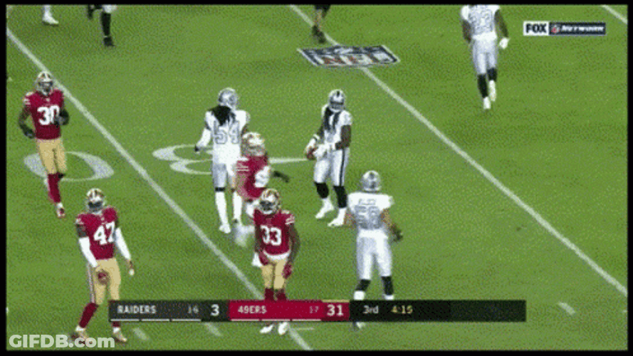 Raiders Vs 49Ers Thursday Night Football GIF