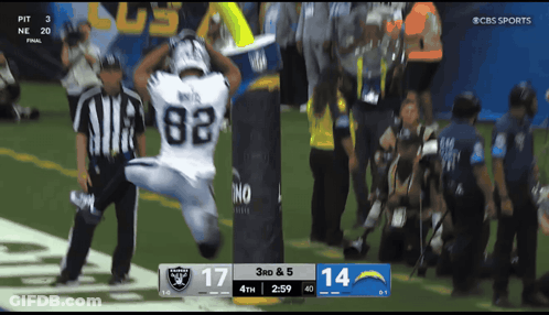 Raiders Vs Chargers Football On CBS Sports GIF