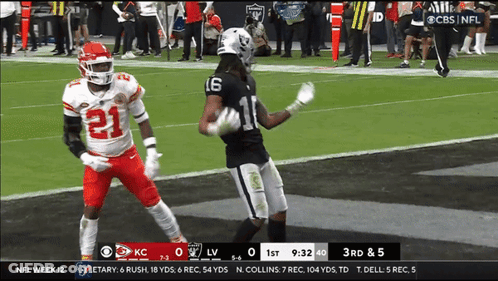 Raiders Vs Chiefs Football Game On CBS GIF