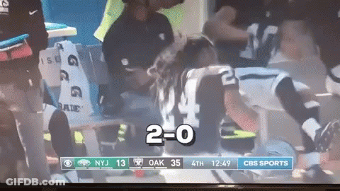 Raiders Vs New York Jets Football Game GIF