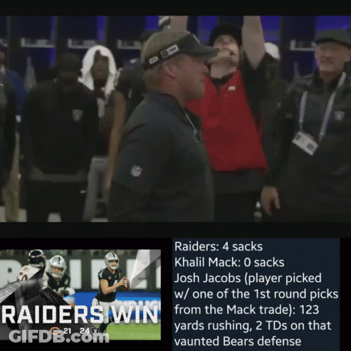 Raiders Win Football Game GIF