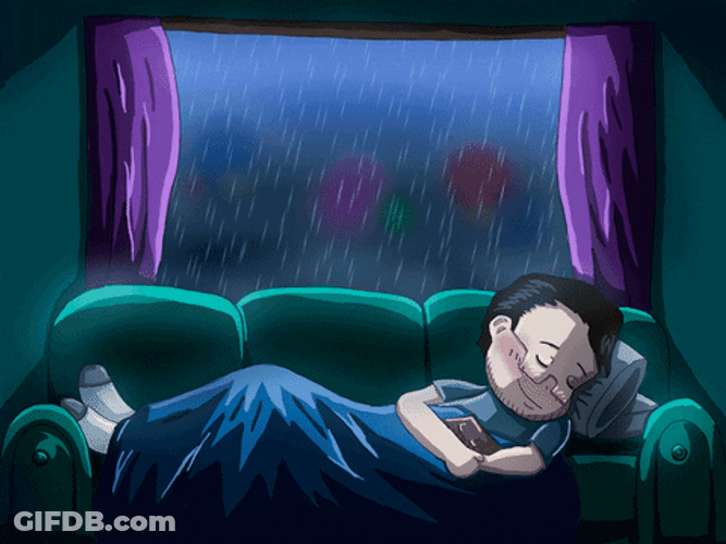 Rain Anime Cozy Sleep GIF