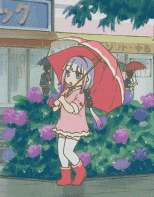Rain Dance Kanna Anime GIF