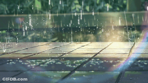 Rain Drops Falling On Tiled Floor By Duc-Koolh GIF