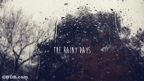 Rain Drops On Window Saying The Rainy Days GIF