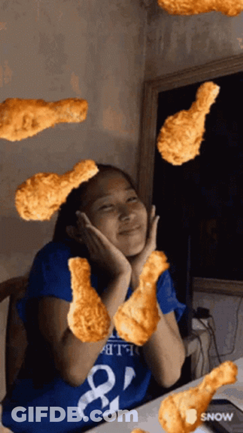 Rain Fried Chicken Leg GIF