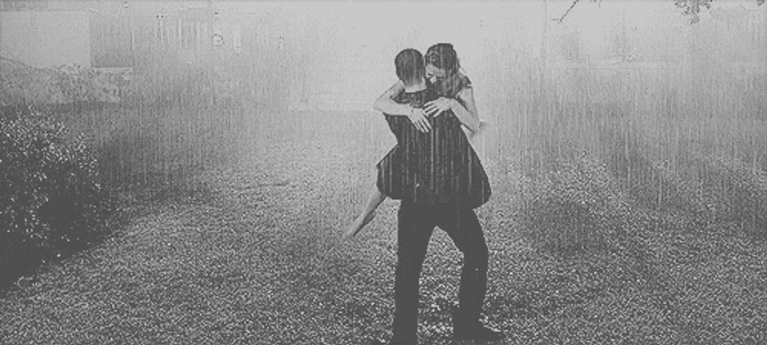 Rain Kiss Carrying Spinning GIF