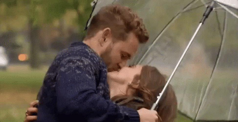 Rain Kiss Happy Dancing GIF