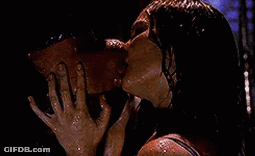 Rain Kiss Spiderman Mary Jane Original GIF