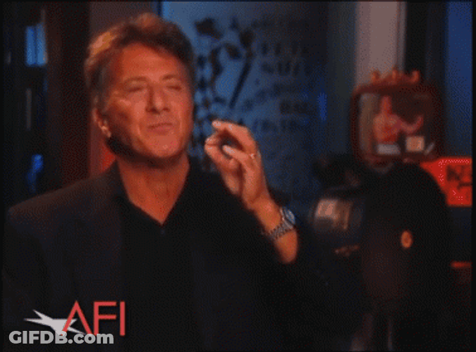 Rain Man Actor Dustin Hoffman Interview GIF