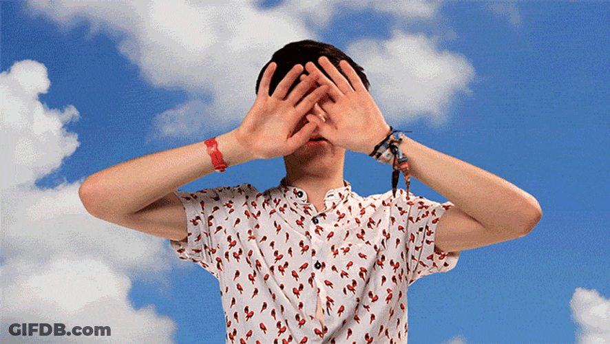 Rainbow Amazed Boy GIF