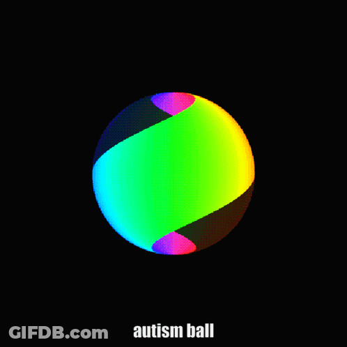 Rainbow Autism Awareness Ball GIF