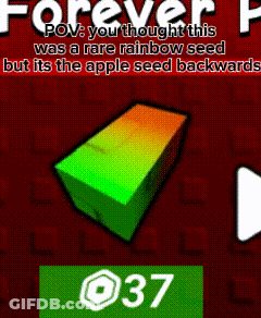Rainbow Block With Number 37 GIF