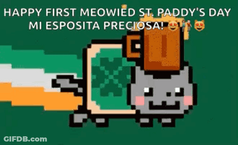 Rainbow Cat St. Paddy's Day GIF