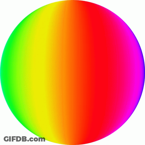 Rainbow Circle With Pink Border GIF
