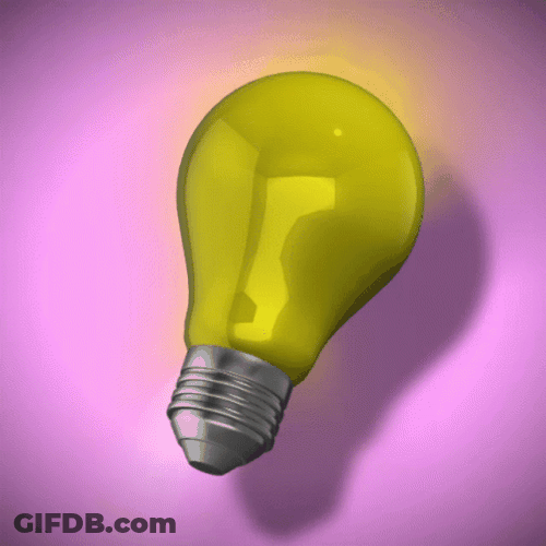 Rainbow Color Changing Light Bulb GIF