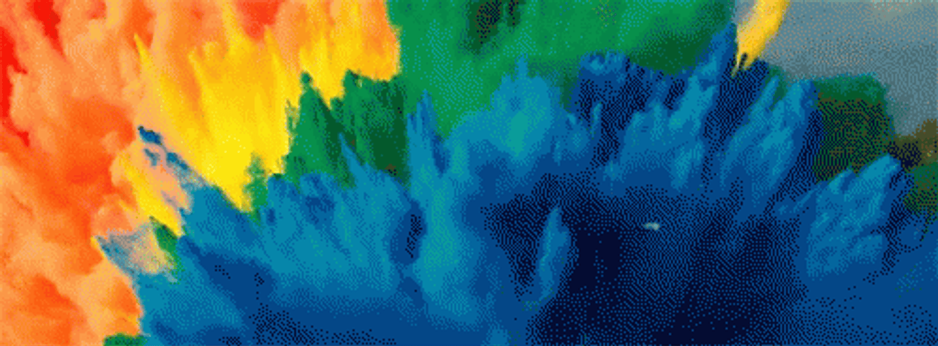 Rainbow Color Powder Explosion GIF