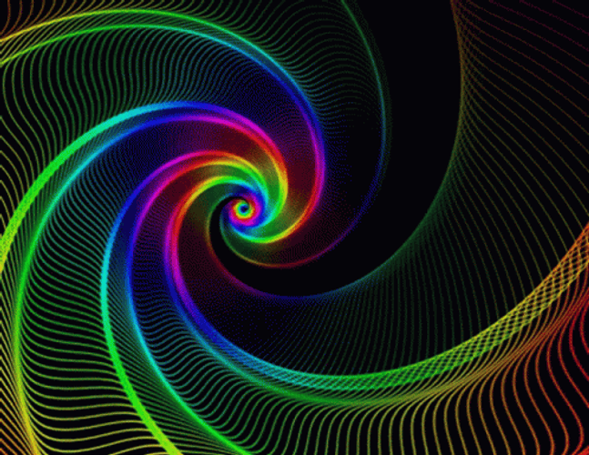 Rainbow Color Spiral Swirl GIF
