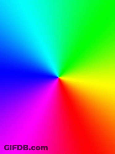 Rainbow Colored Background And Circle GIF