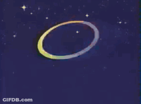 Rainbow Colored Circle Dark Blue Background Canal + GIF