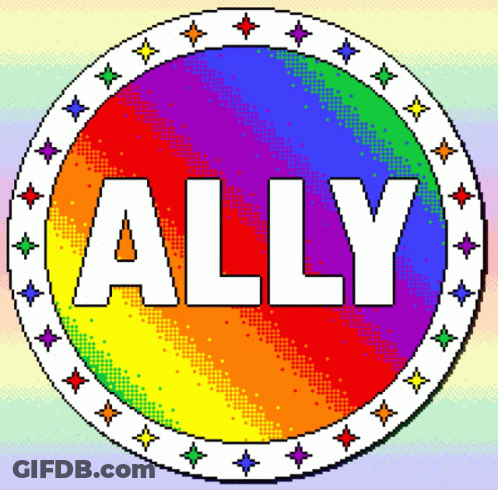 Rainbow Colored Circle With Ally GIF