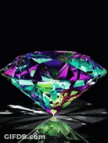 Rainbow Colored Diamond GIF
