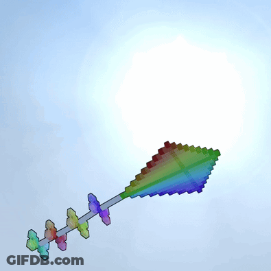 Rainbow Colored Kite Flying GIF