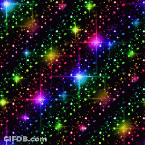 Rainbow Colored Lights Sparkles GIF