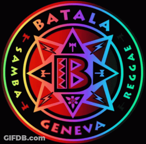 Rainbow Colored Logo Batala Reggae Geneva GIF