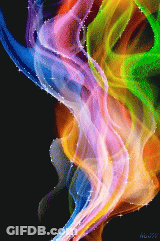 Rainbow Colored Swirl With 77 GIF