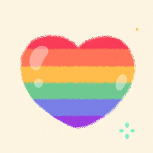 Rainbow Corazon Pumping GIF