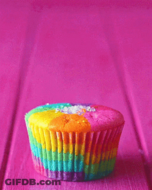Rainbow Cupcake GIF