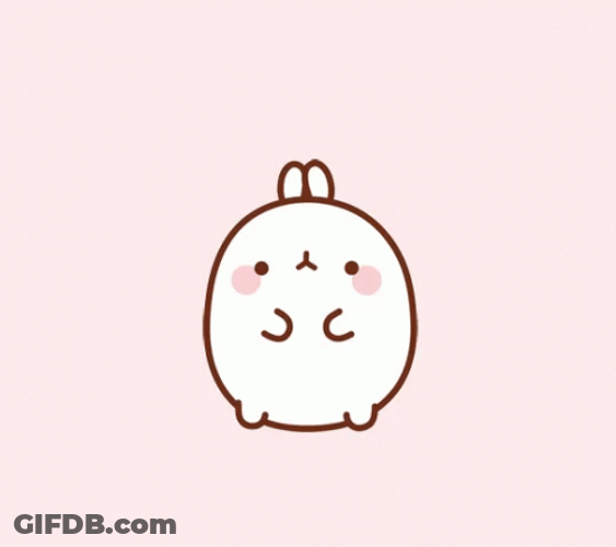 Rainbow Cute Bunny GIF
