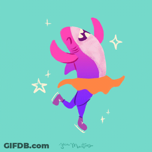 Rainbow Dancing Shark Ballet GIF