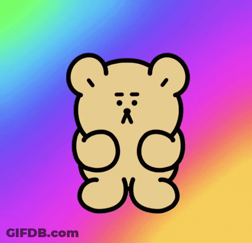 Rainbow Dancing Teddy Bear GIF