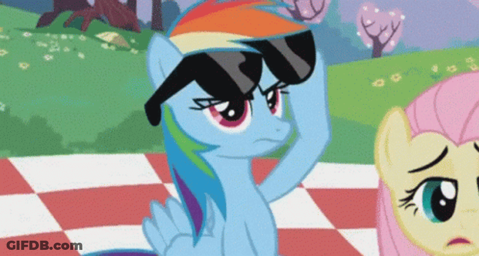 Rainbow Dash Deal With It GIF