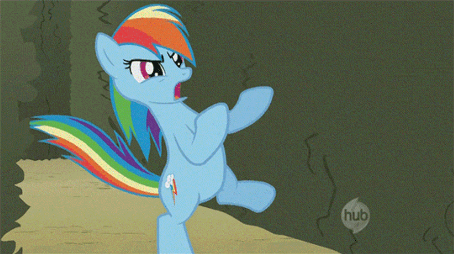 Rainbow Dash Fighting Moves GIF