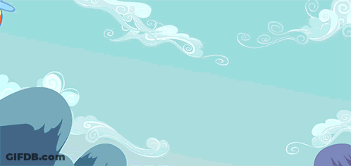 Rainbow Dash Flying With Rainbow Tail GIF