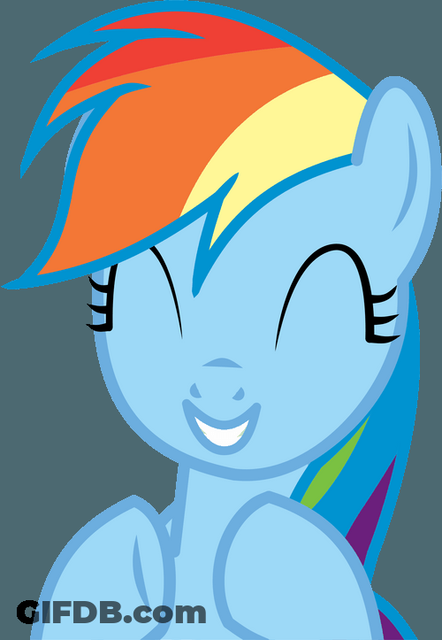 Rainbow Dash Happily Clapping Slowly GIF