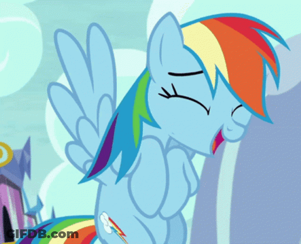 Rainbow Dash Happy And Excited GIF