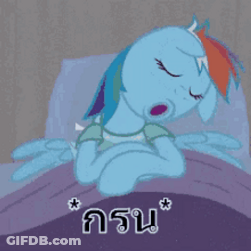 Rainbow Dash Little Pony Snoring GIF