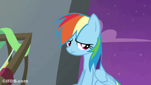 Rainbow Dash Looks Angry GIF
