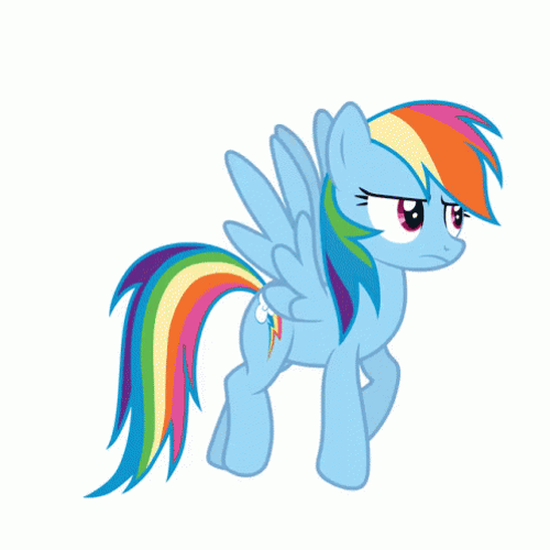 Rainbow Dash Mad While Flapping Wings GIF