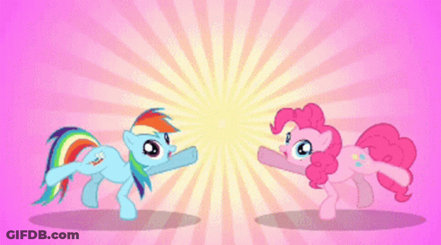 Rainbow Dash Pinkie Pie Dancing Mlp GIF